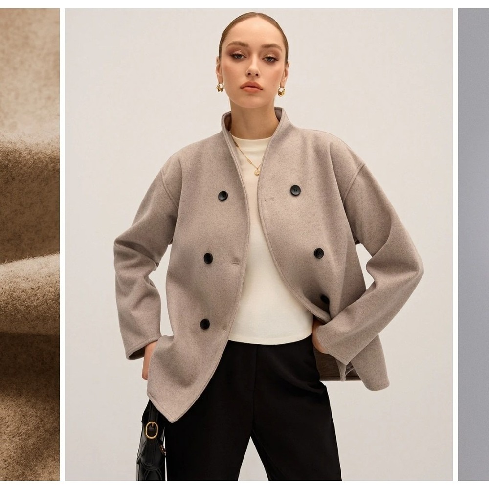 Commense‎ Jacket Contemporary Lagenlook Double Breasted Oversized XS Career City